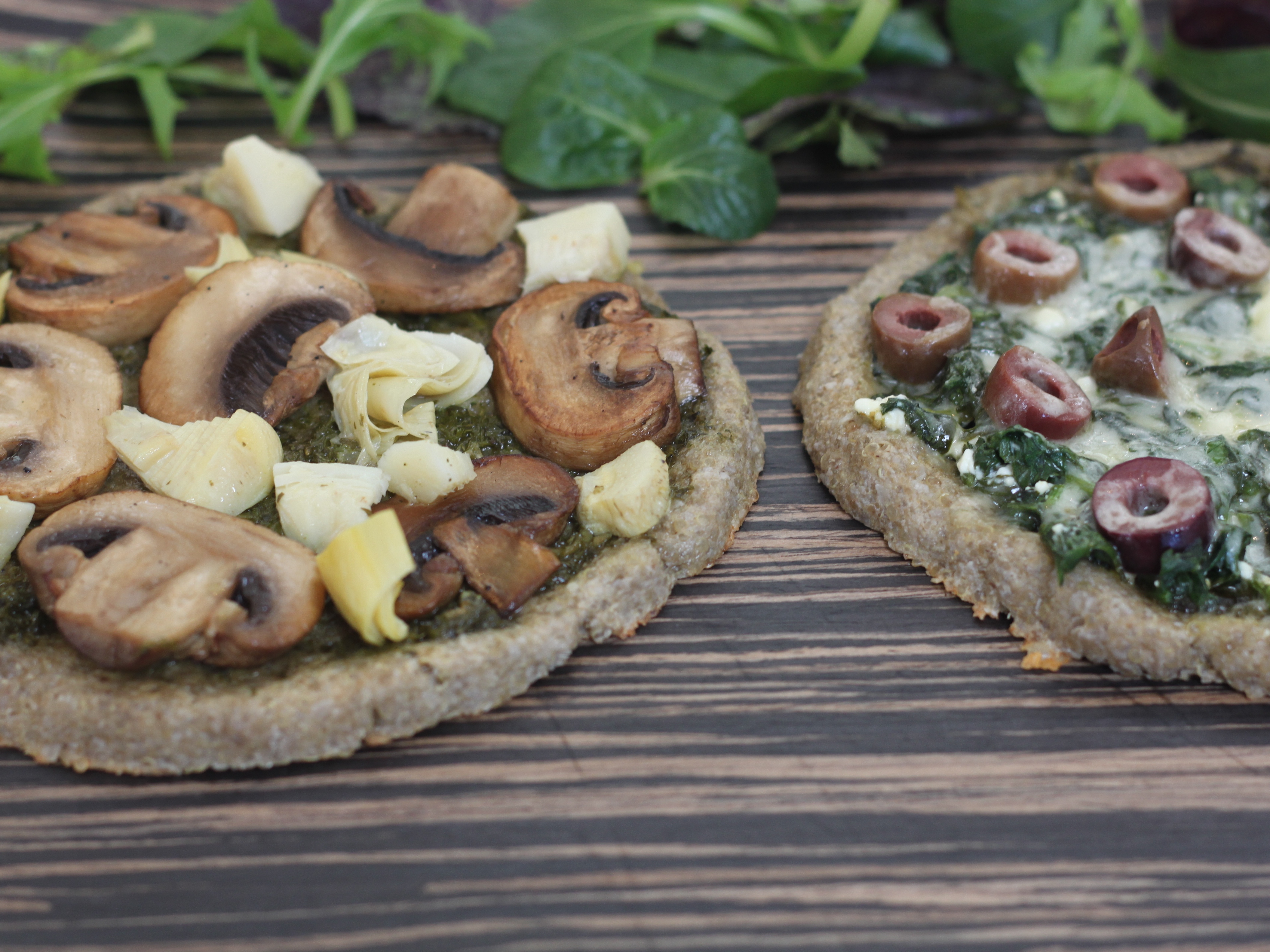 Quinoa & Sunflower Seed Pizza Bases